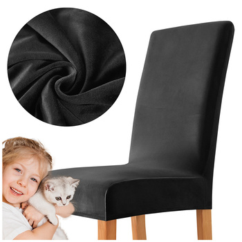 STUHLHUSSE VELOURS SCHWARZ