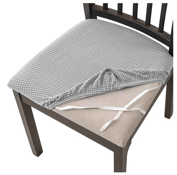 Stuhlsitzbezug Jacquard Hellgrau