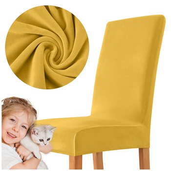 STUHLHUSSE VELOURS Honiggelb