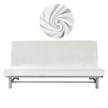 Velours Bezug Für Schlafsofa 190- 210 cm weiß