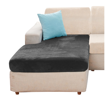 Velours Bezug für die Chaiselongue des Sofas SCHWARZ