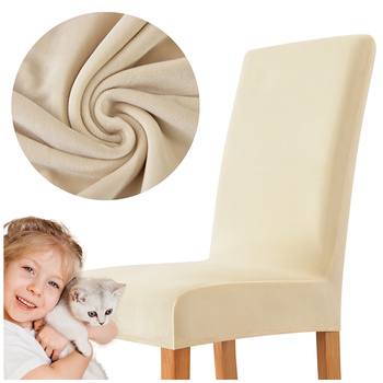 STUHLHUSSE VELVET CREME ECru