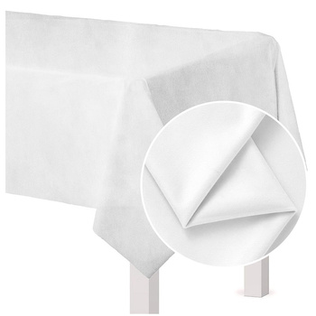 Tischdecke in weiss, MATTER VELOURS, quadratisch 140x240cm