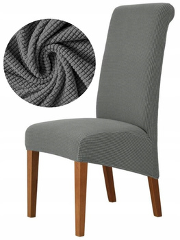 BEZUG für SCHRÄGES XXL STUHL JACQUARD DUNKELGRAU