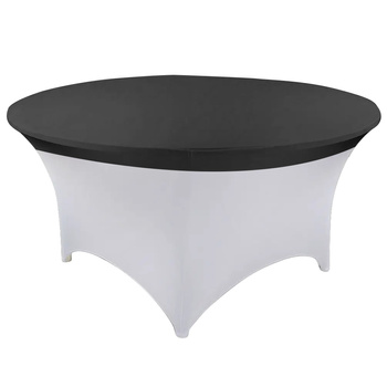 Flexible Tischdecke, Überzug, Topper schwarze für runde Tische Fi 180cm