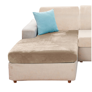 Velours Bezug für die Chaiselongue des Sofas BEIGE/CAPPUCCINO