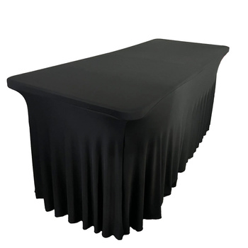 Tischtuch Rechteckig 180cm Mit Sockel, Schabracke, Schwarz