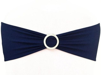 Elastische Stuhlschleife in Marineblau