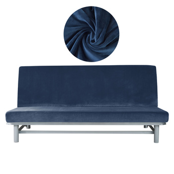 Velours Bezug Für Schlafsofa MARINEBLAU