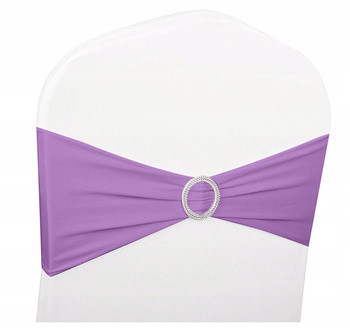 Bankettbänder, elastische Schleifen für Stühle, Violett