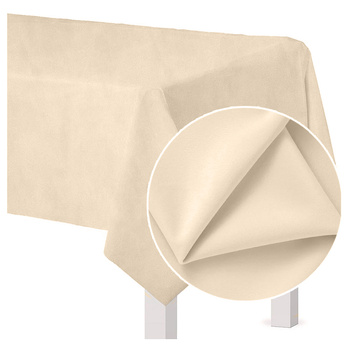 Cremefarbene matte Velours-Tischdecke 140x240cm