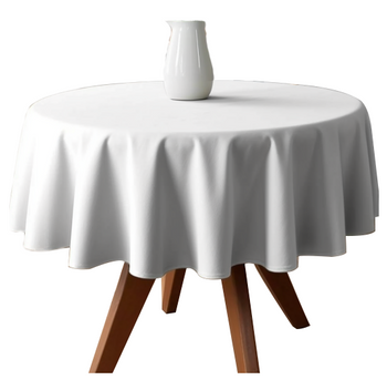 Weißes Tischtuch für runden Tisch 160 cm