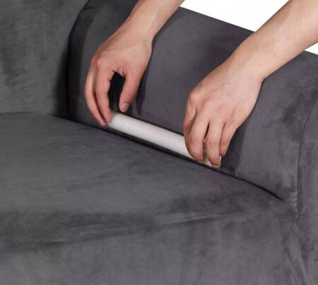 Sofabezug Schlafsofa 2 Personen grau Velours