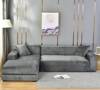 Sofabezug Schlafsofa 2 Personen grau Velours