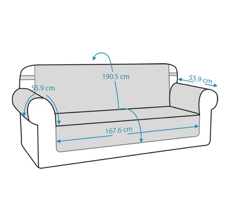 Gesteppten Schutzbezüge, Überwürfe für 3-Sitzer Sofas.