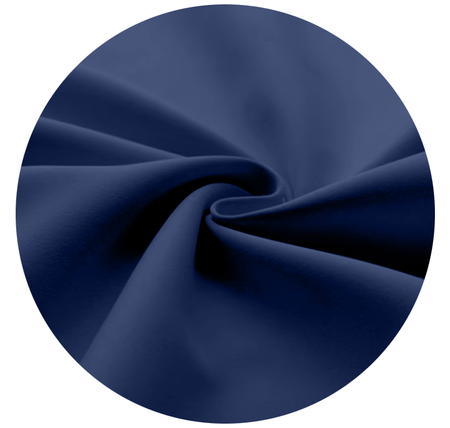 Glatter Verdunkelungsvorhang 90% in Marineblau 140x250 cm.  Dicker Stoff und einfache Gardine mit Ösen