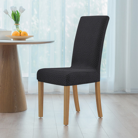 STUHLHUSSE geprägte Rauten Jacquard DICK SCHWARZ