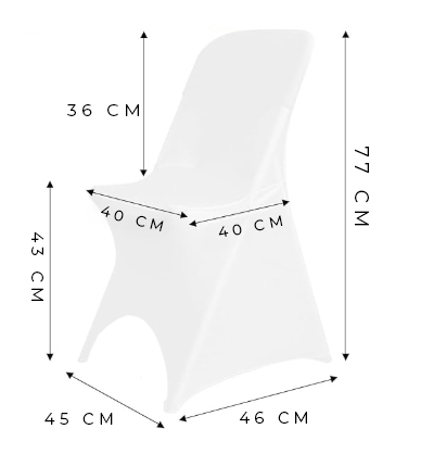 HUSSE Banketthusse WEISS für KLAPPSTUHL CATERING Kommunion