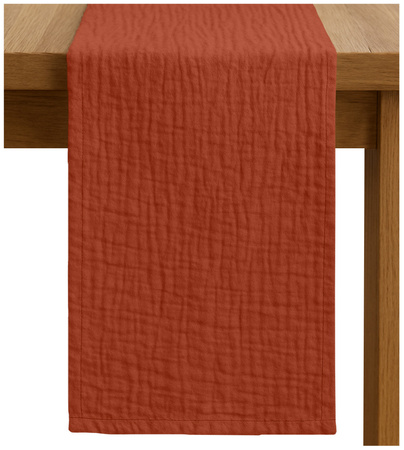 Zarter MUSSELIN-TISCHLÄUFER, kupferfarben 40×275 cm