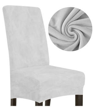 DICKER, VELOURS BEZUG FÜR GROßEN STUHL (Größe L) HELLGRAU