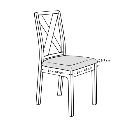 Stuhlsitzbezug Jacquard Braun