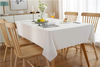 Baumwolltischdecke, WEISS, rechteckig 140x240 cm