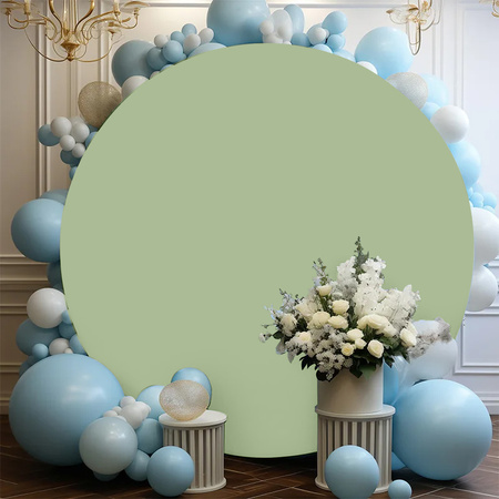 Elegante olivgrüne Auflage für Hochzeitsbogen – 200 cm Durchmesser