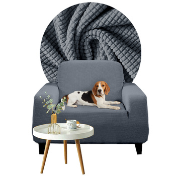 Bezug für ein Sofa, 1-Sitzer Sofa, Länge 90-140 cm, jacquard, dunkelgrau