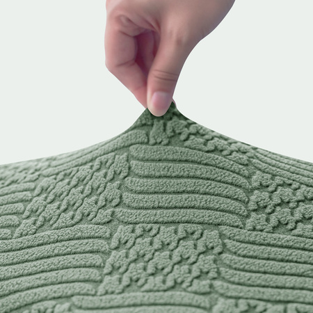 STUHLHUSSE geprägte Rauten Jacquard DICK GRÜN