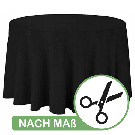 Runde Tischdecke NACH MAß – Farbe SCHWARZ