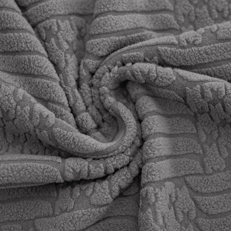 STUHLHUSSE geprägte Rauten Jacquard DICK DUNKELGRAU