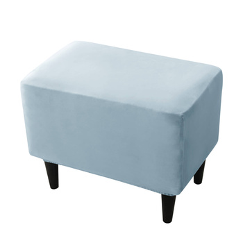 Veloursbezug Für Fußbank, Pouf, Hellblau