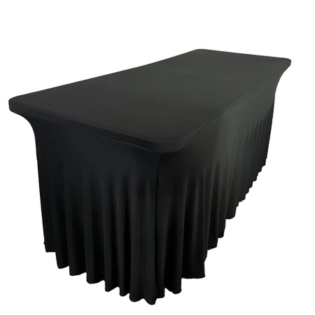 Tischtuch Rechteckig 180cm Mit Sockel, Schabracke, Schwarz