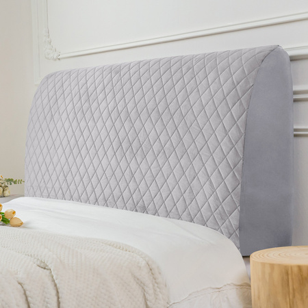 Kopfteilbezug, hellgrau, 180x50 cm