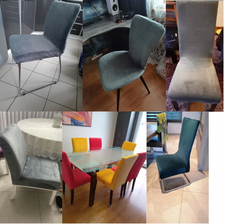 STUHLHUSSE JACQUARD – STRUKTURSTOFF MIT STREIFEN – BRAUN