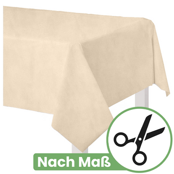 Matt Velours Tischdecke in Cremeweiß - Nach Maß