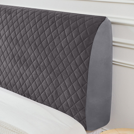 KOPFTEIL-HUSSE FÜR BETT STEPPUNG DUNKELGRAU