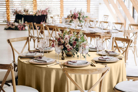 Runde Tischdecke Cappuccino, MATTER VELOURS, Durchmesser 320 cm