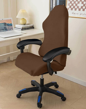 DICKER, VELOURS BEZUG FÜR GAMING-STUHL, BRAUN.