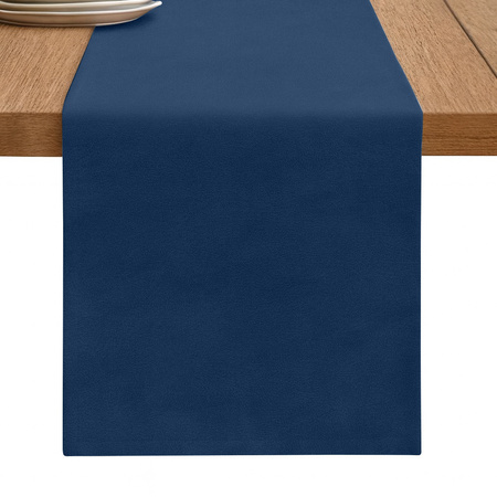 VELOURS Tischläufer MARINEBLAU 40x275 cm