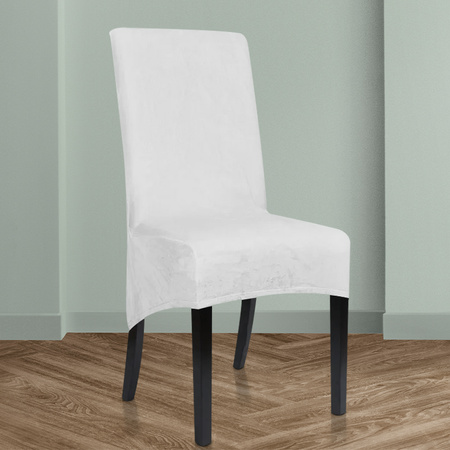 VELOURS BEZUG für SCHRÄGES XXL STUHL WEISS