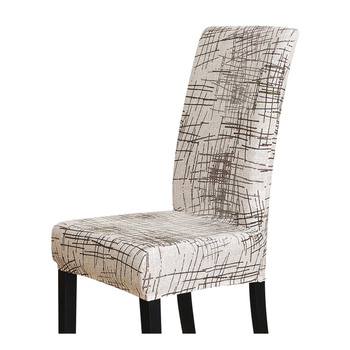 Stuhlbezüge mit Muster beigem und schwarzem geometrischem