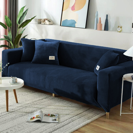 Bezug für ein Sofa, 4-Sitzer-Sofa, 235 - 300 cm lang, marineblau