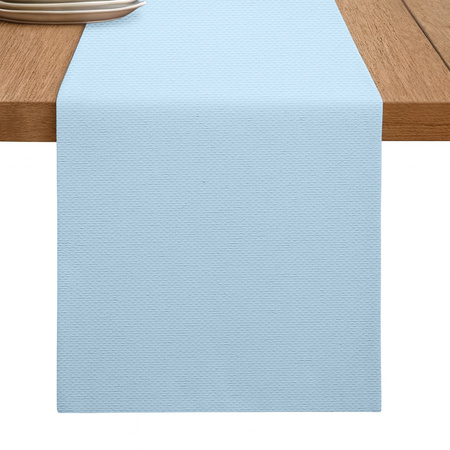 Glatter Tischläufer HELLBLAU 40x275 cm