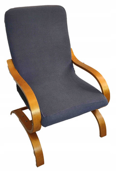 Sesselbezug FINKA Dunkelgrau dickes Jacquard