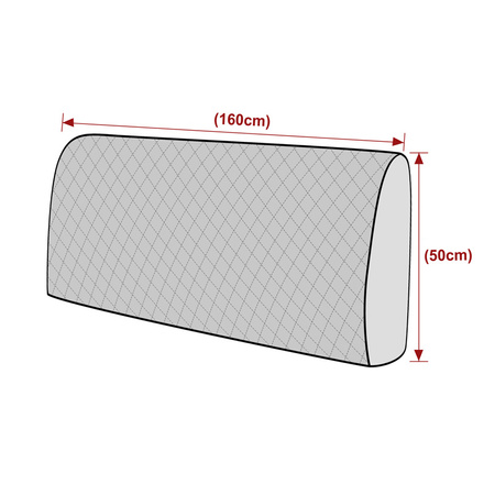 KOPFTEIL-HUSSE FÜR BETT STEPPUNG DUNKELGRAU