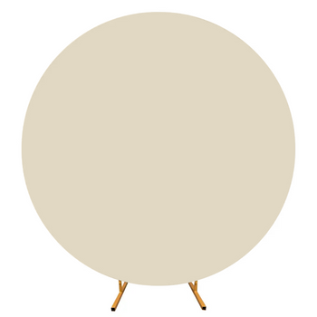 Beidseitige Husse aus Stoff für Ballonbogen – Runde Fotowand 200 cm – Champagnerfarben