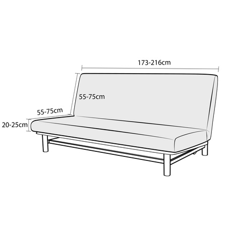 Velours Bezug Für Schlafsofa HELLBLAU