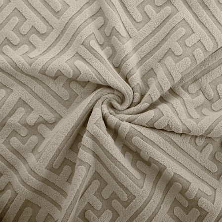 DICKER, JACQUARD PRÄGUNG MUSTER F, STUHLBEZUG ECRU