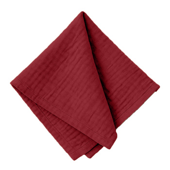 Bordeauxfarbene Musselin-Servietten 45x45 cm